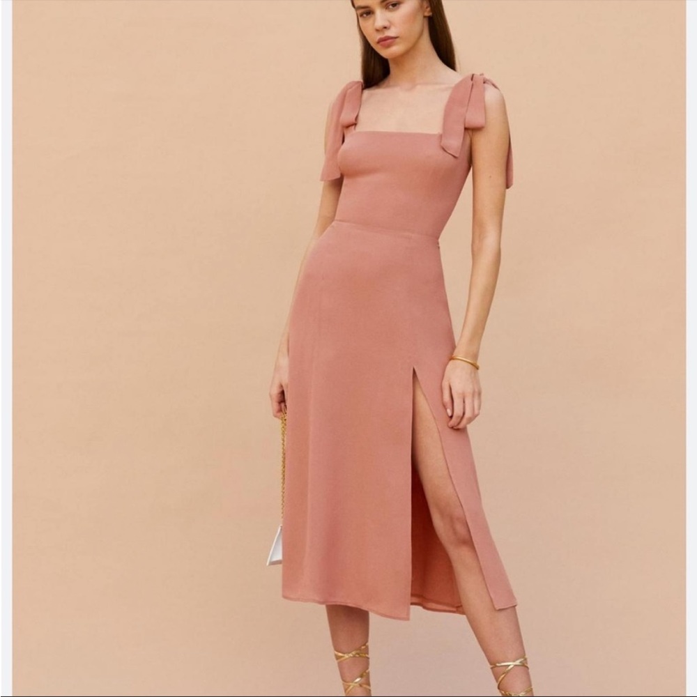 NWOT Reformation Twilight Dress in Praline